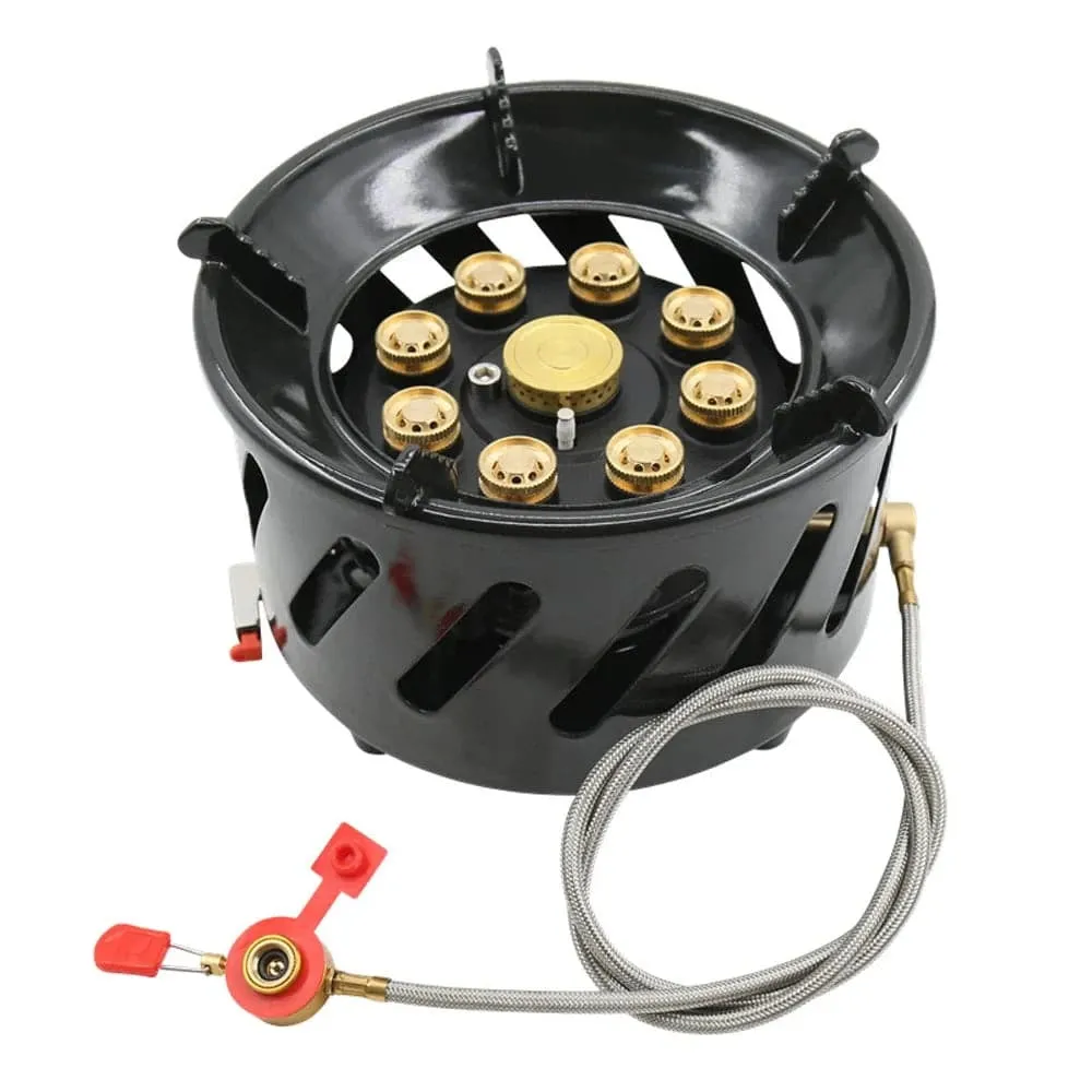 BULIN 18000W High-power Camping Stove with Piezo Seven-core Gas Stoves Burner for Outdoor Tourism Tourist BBQ Survival Equipment