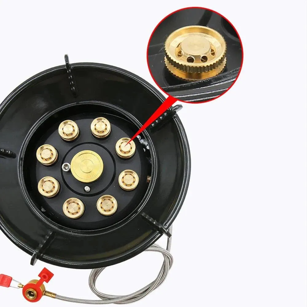 BULIN 18000W High-power Camping Stove with Piezo Seven-core Gas Stoves Burner for Outdoor Tourism Tourist BBQ Survival Equipment