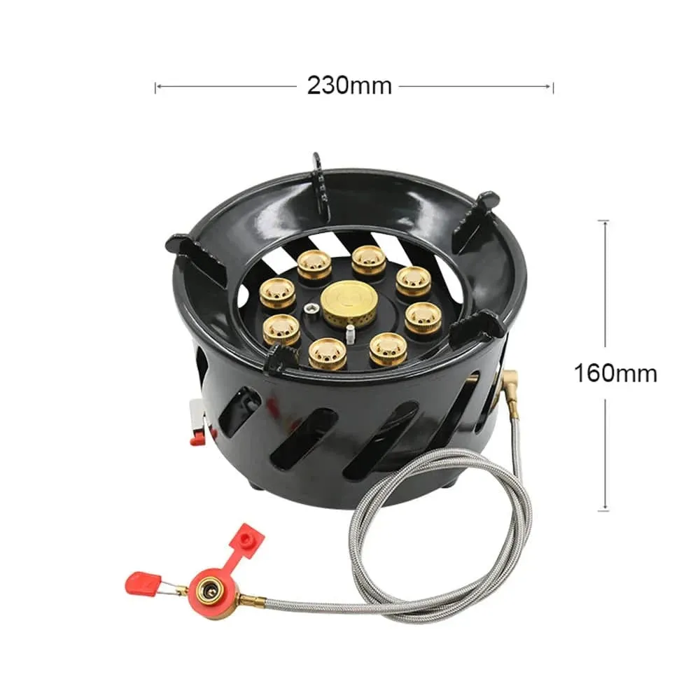 BULIN 18000W High-power Camping Stove with Piezo Seven-core Gas Stoves Burner for Outdoor Tourism Tourist BBQ Survival Equipment