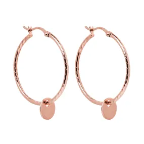 Cayman Hoop Rose Earrings