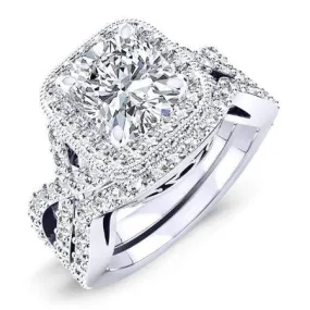 Clover - Cushion Lab Diamond Bridal Set (IGI Certified)