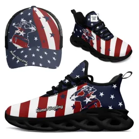 Corporate Gifts,Personalized Special Combo Offer, Custom Patriotic Sneaker and Hat, Breathable Gift for Veteran