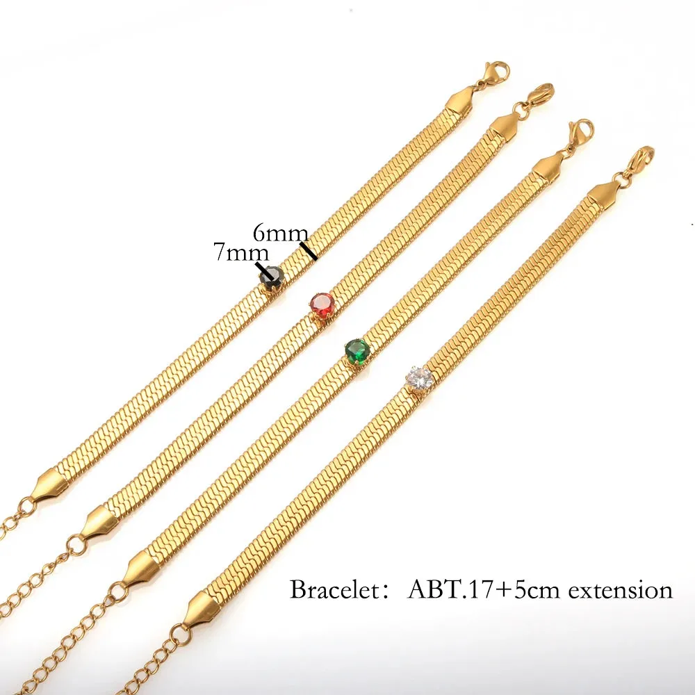 Cubic Zirconia Blade Chain Jewelry Crystal Bracelet Choker Necklace
