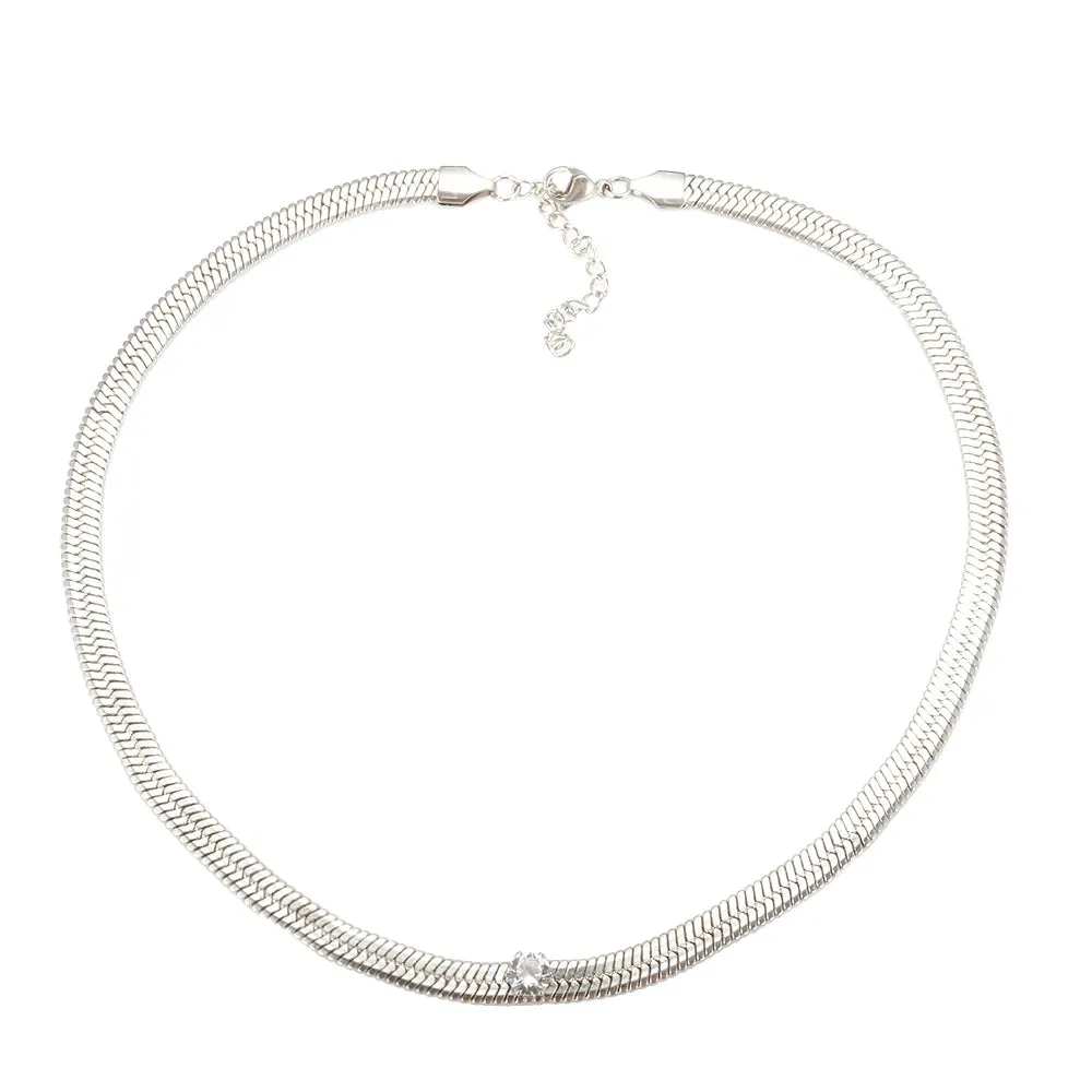 Cubic Zirconia Blade Chain Jewelry Crystal Bracelet Choker Necklace