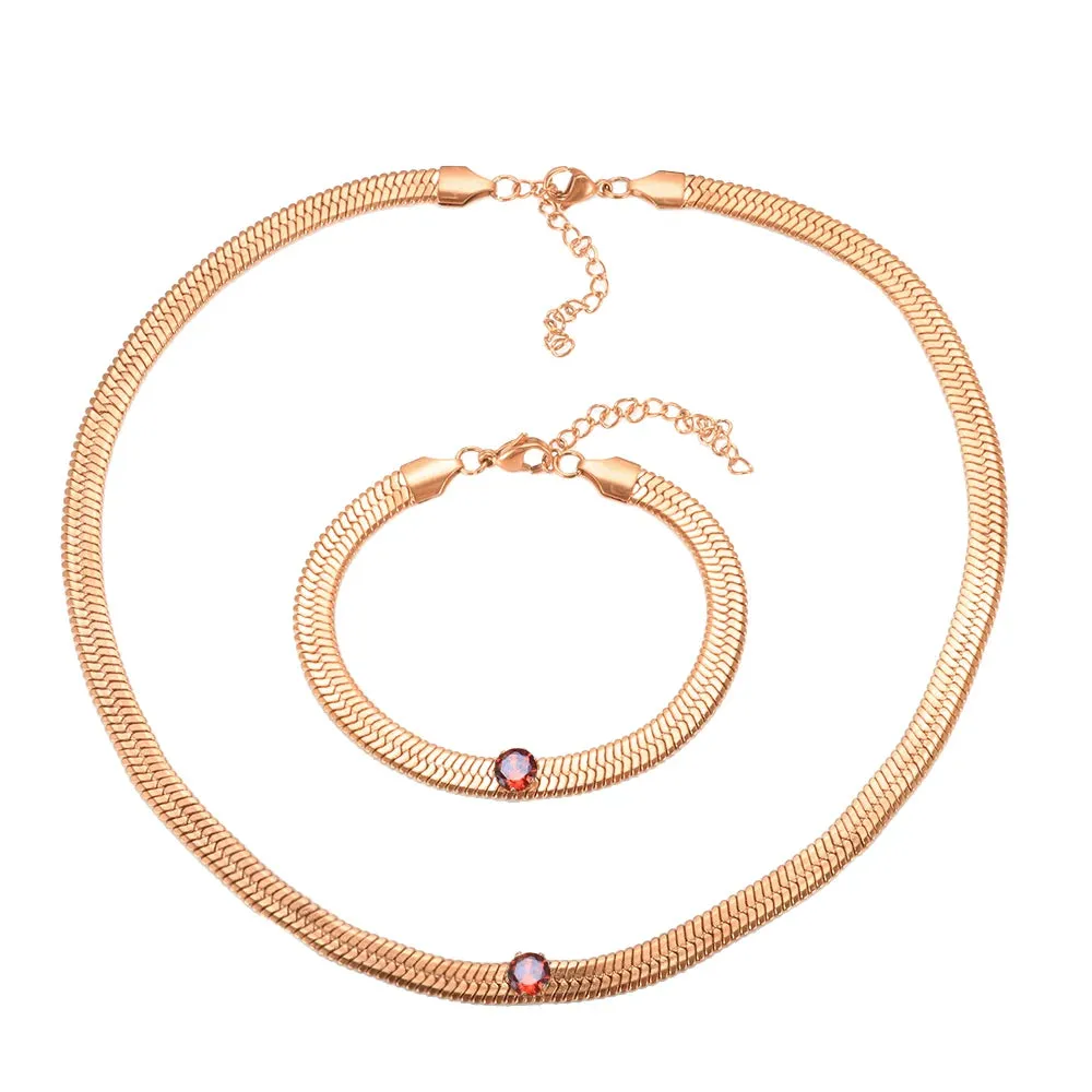Cubic Zirconia Blade Chain Jewelry Crystal Bracelet Choker Necklace