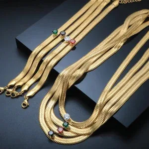 Cubic Zirconia Blade Chain Jewelry Crystal Bracelet Choker Necklace