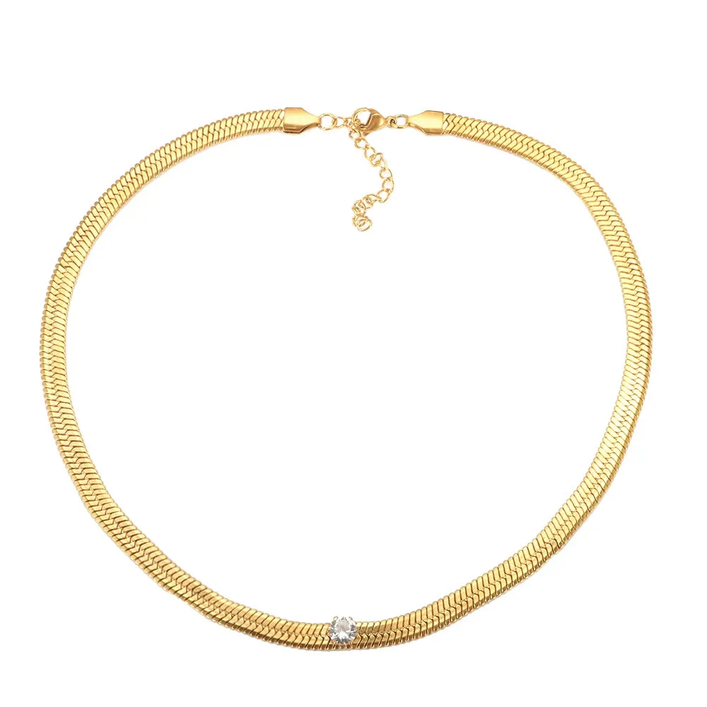 Cubic Zirconia Blade Chain Jewelry Crystal Bracelet Choker Necklace