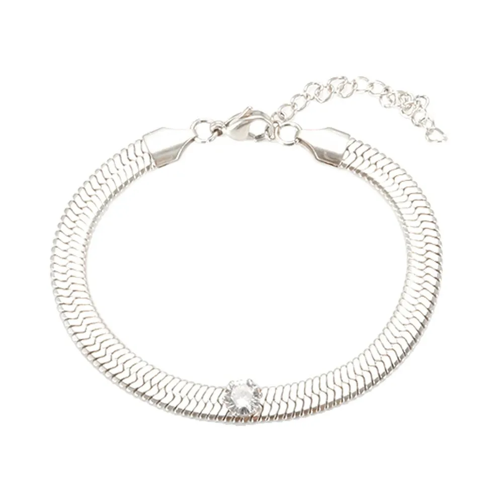 Cubic Zirconia Blade Chain Jewelry Crystal Bracelet Choker Necklace