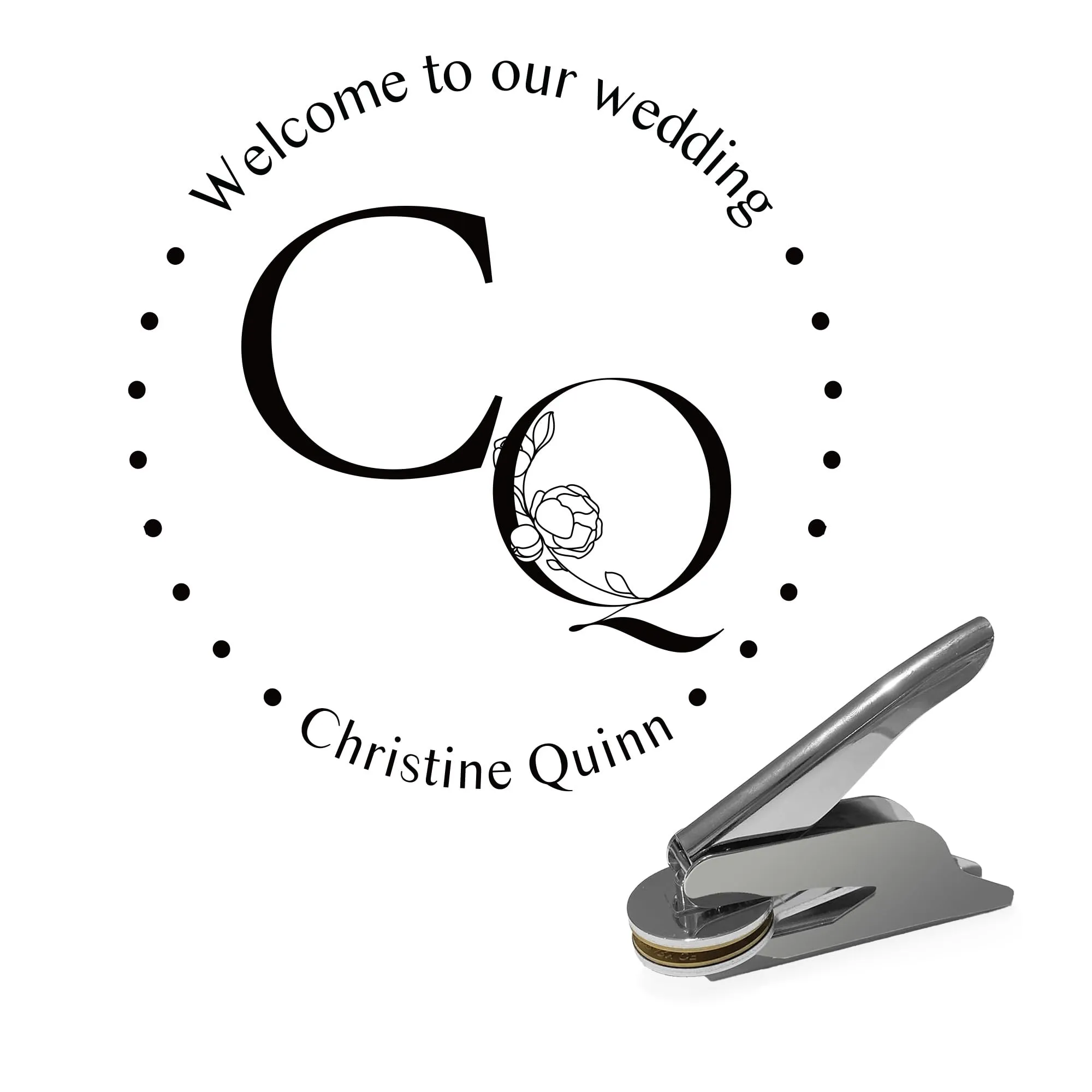 CUSMIZ: Personalized Custom Round Embosser Stamp