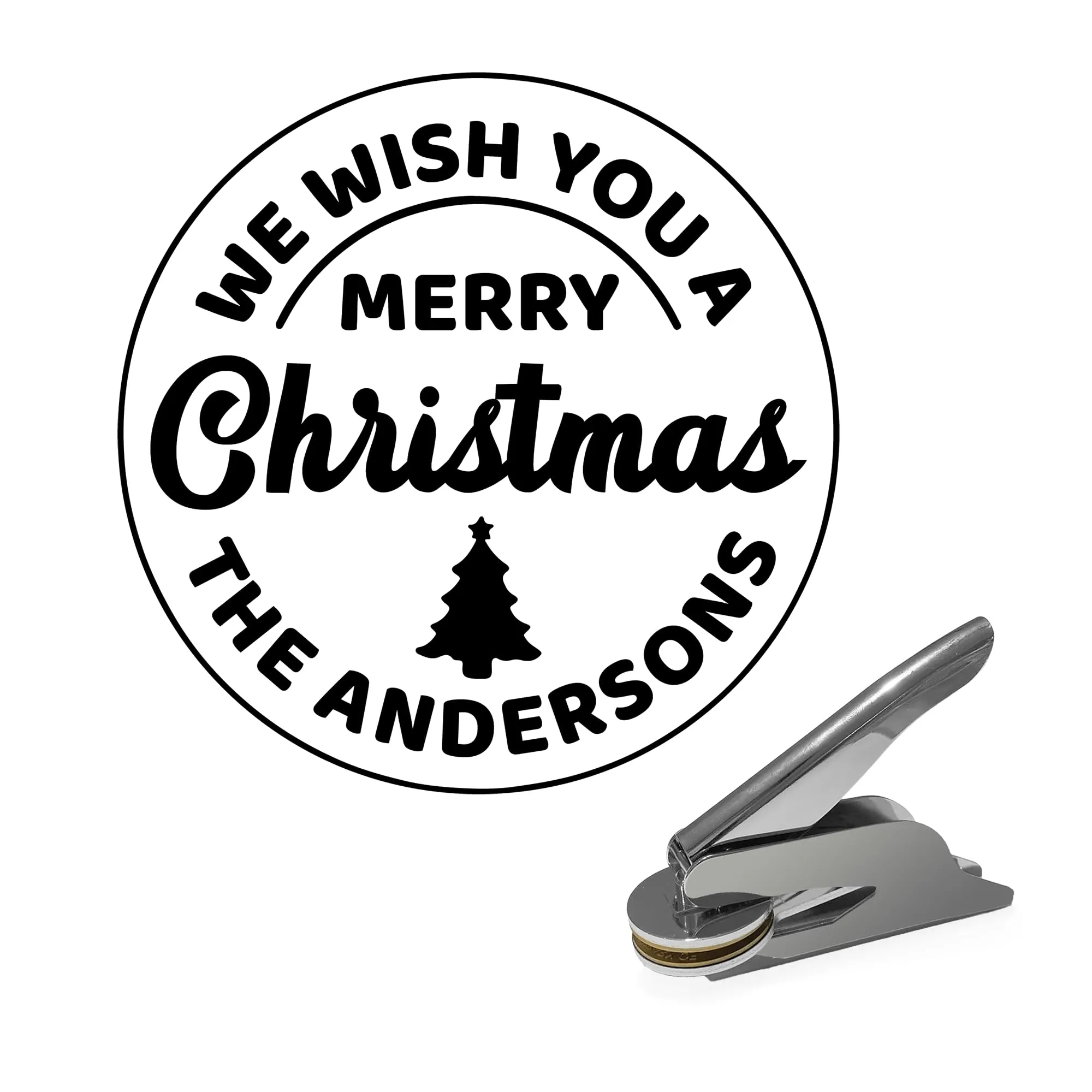 CUSMIZ: Personalized Custom Round Embosser Stamp