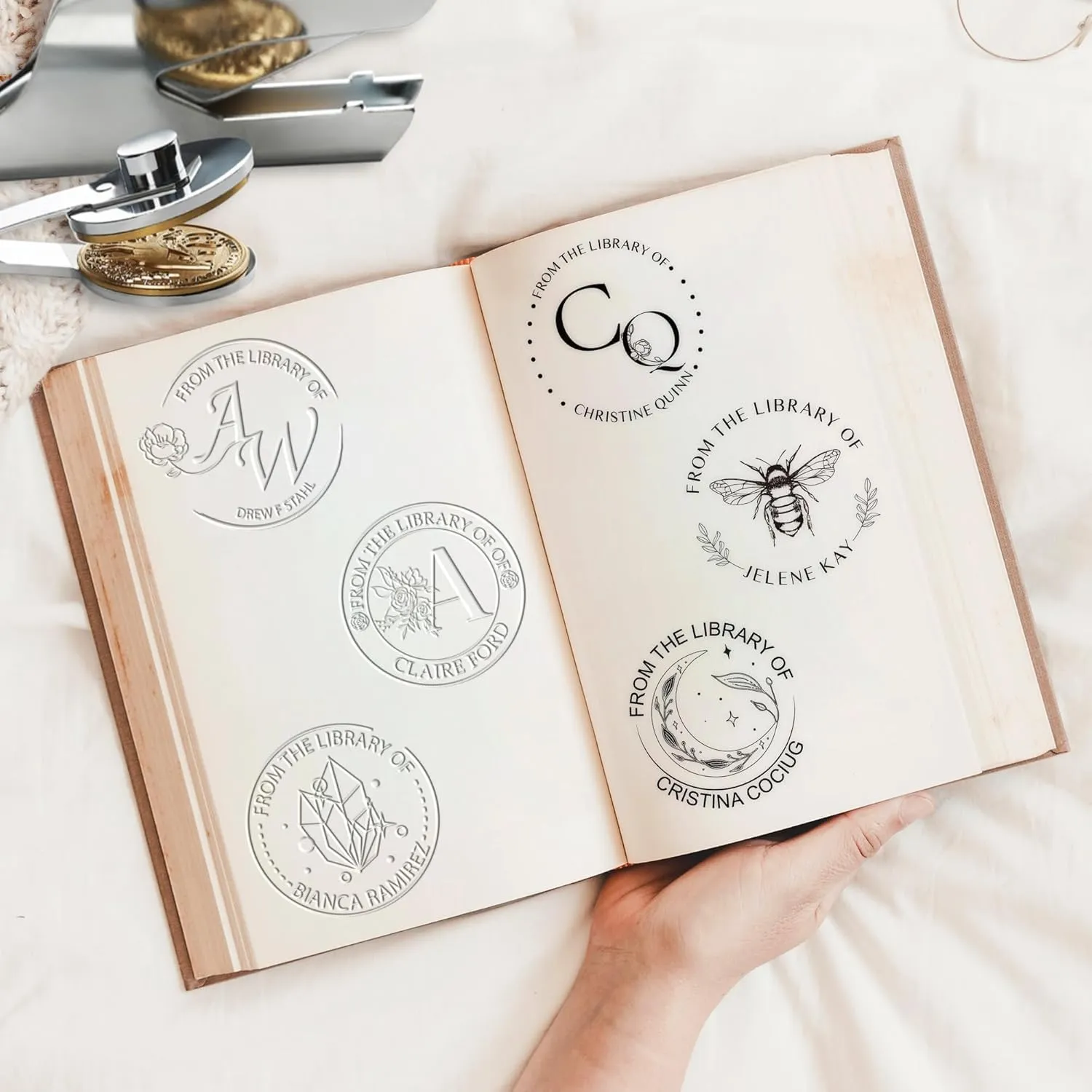 CUSMIZ: Personalized Custom Round Embosser Stamp