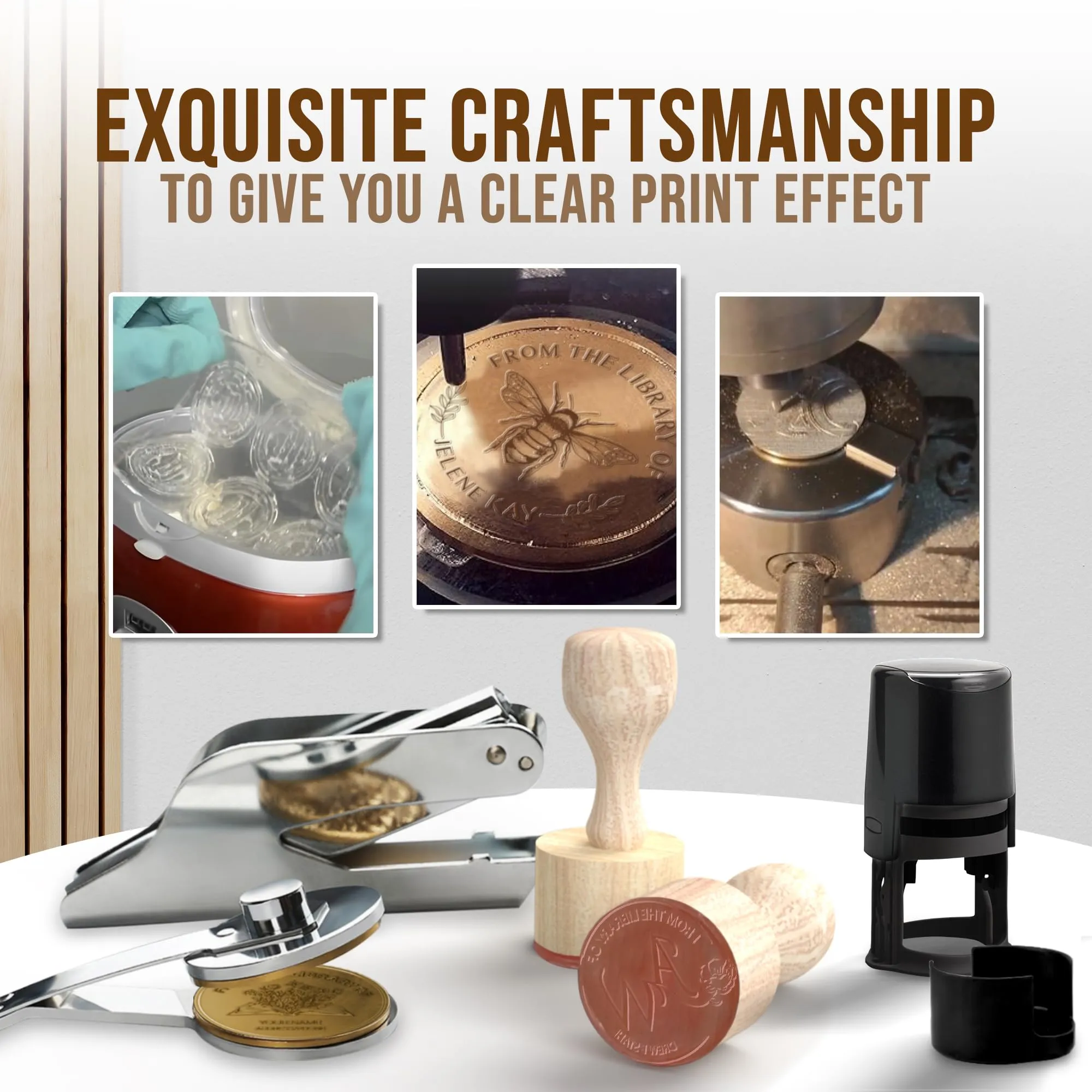 CUSMIZ: Personalized Custom Round Embosser Stamp