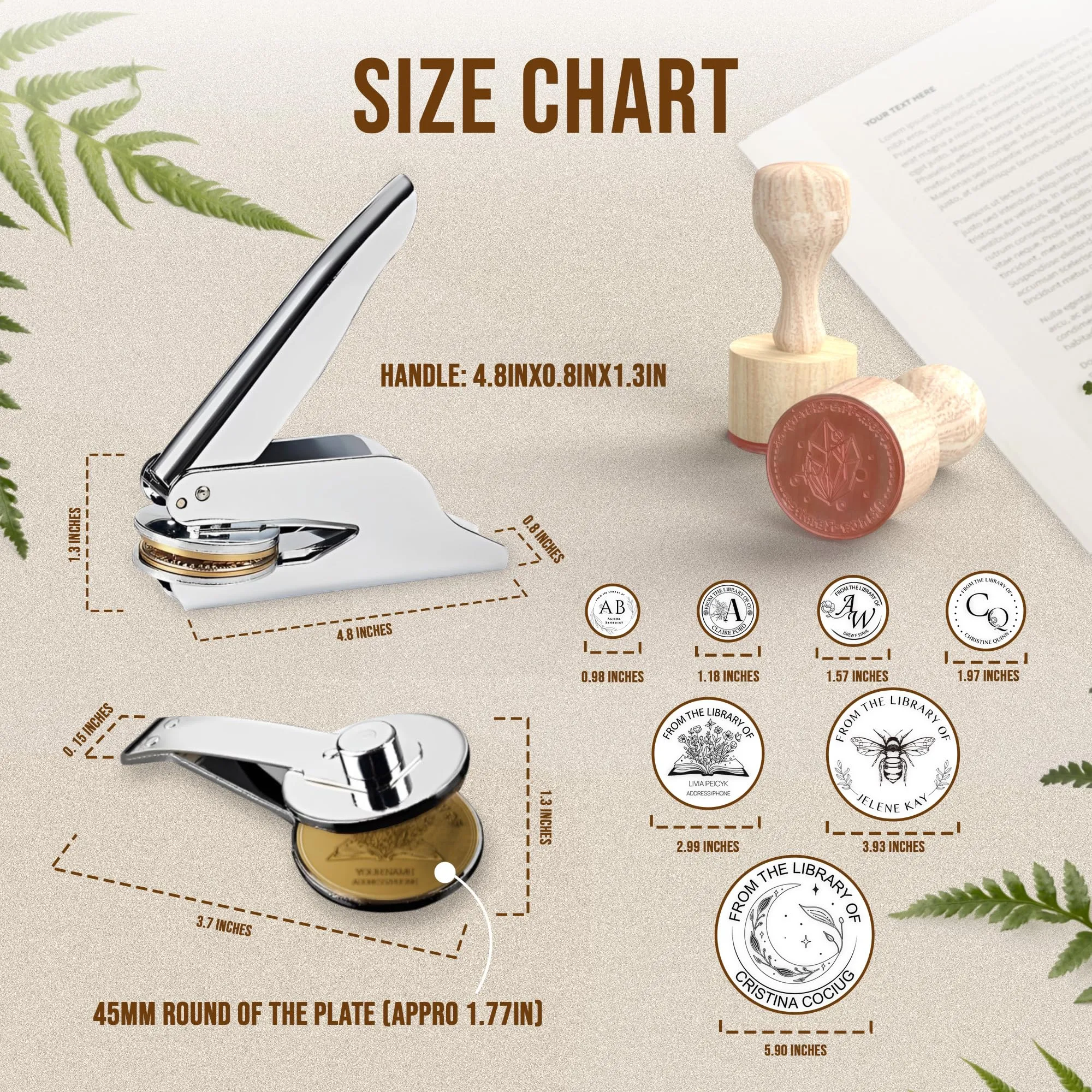 CUSMIZ: Personalized Custom Round Embosser Stamp