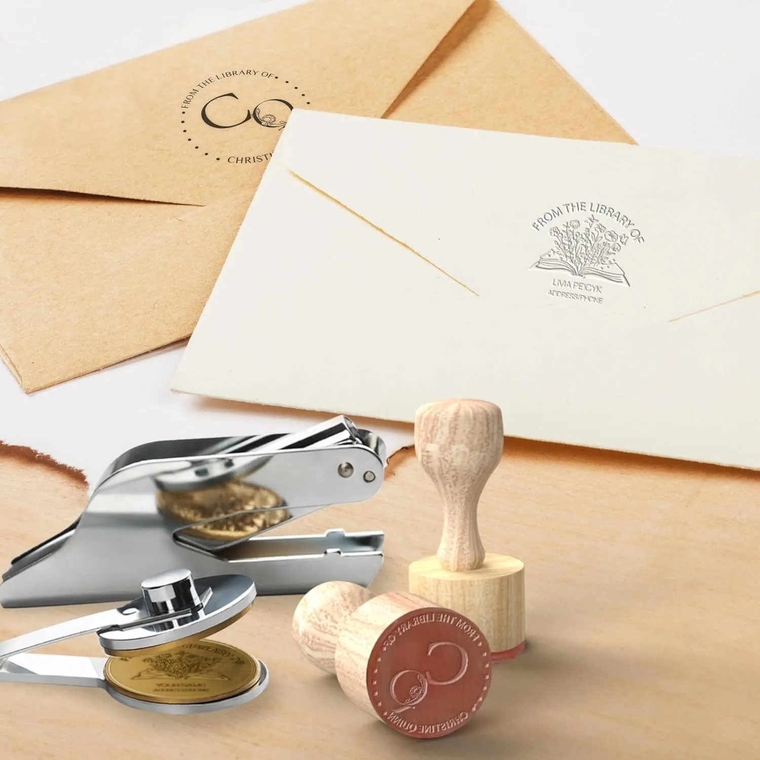 CUSMIZ: Personalized Custom Round Embosser Stamp