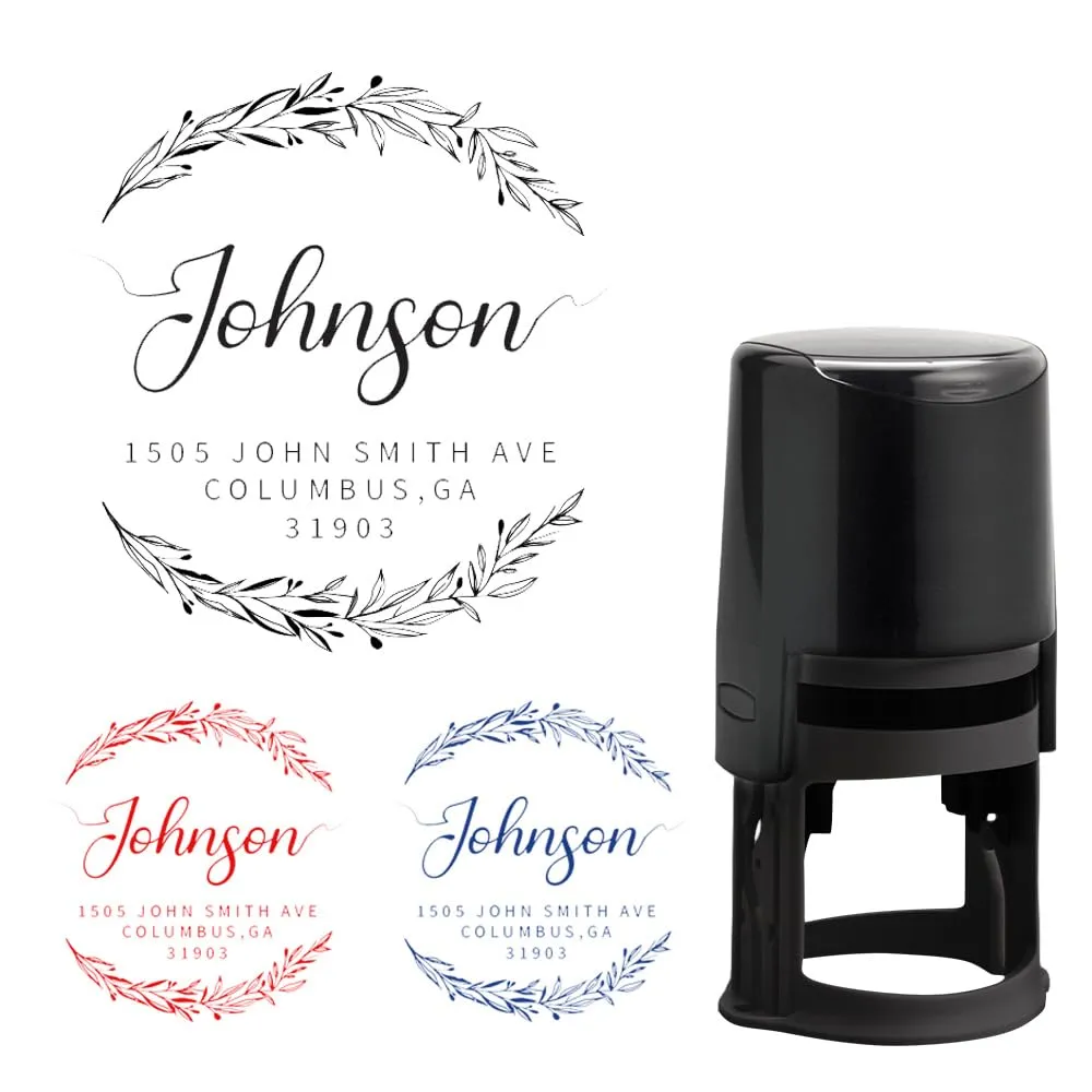 CUSMIZ: Personalized Custom Round Embosser Stamp