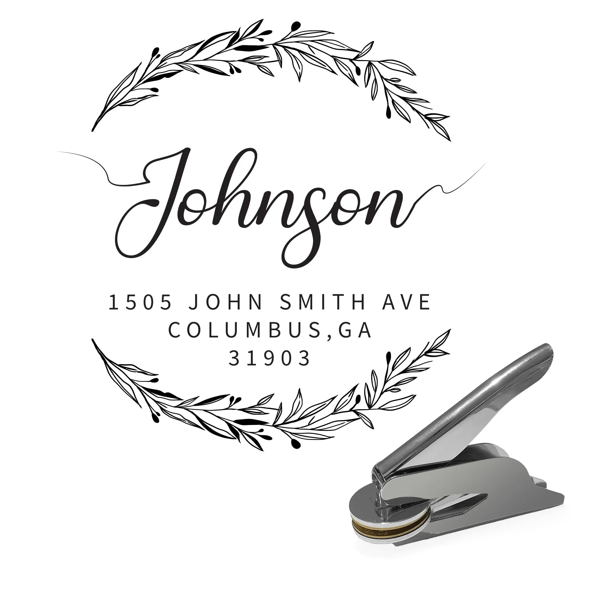 CUSMIZ: Personalized Custom Round Embosser Stamp