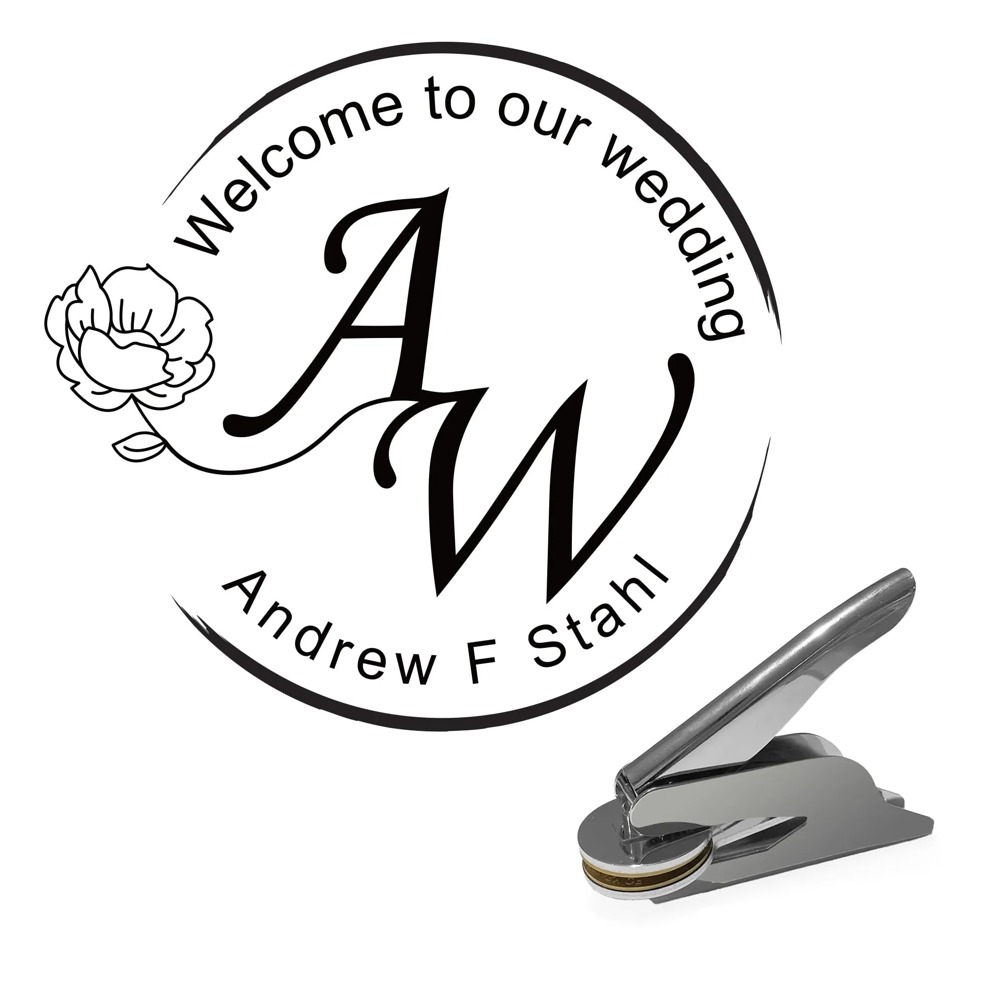CUSMIZ: Personalized Custom Round Embosser Stamp