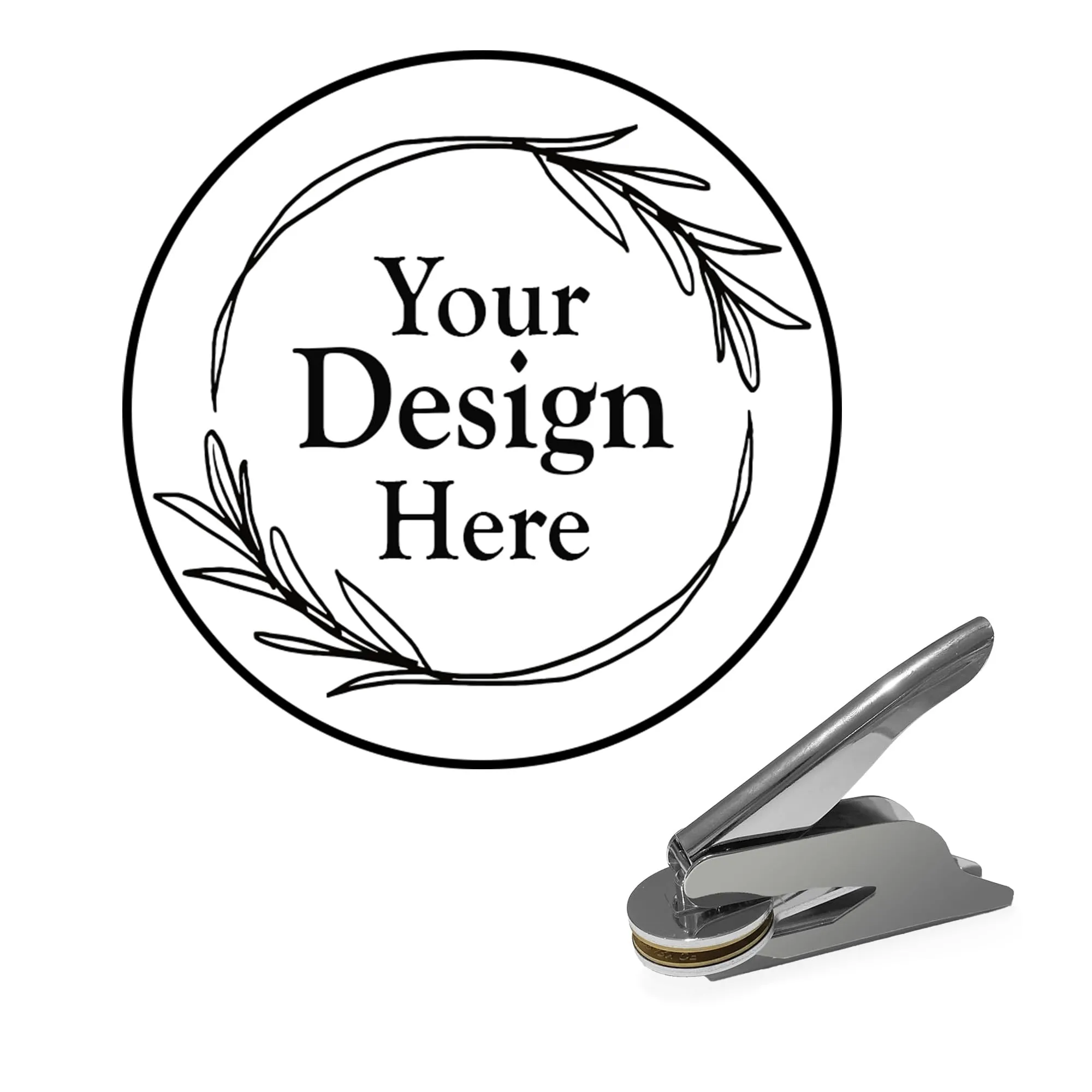 CUSMIZ: Personalized Custom Round Embosser Stamp