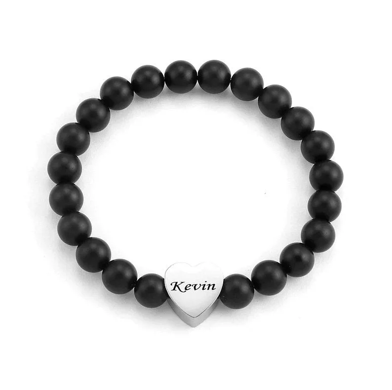 Custom Bracelet - Personalized Name Bracelet for Men Women - Gift for Him Dad Husband Boyfriend - Fathers Day Christmas Birthday ID Bracelet