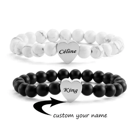 Custom Bracelet - Personalized Name Bracelet for Men Women - Gift for Him Dad Husband Boyfriend - Fathers Day Christmas Birthday ID Bracelet