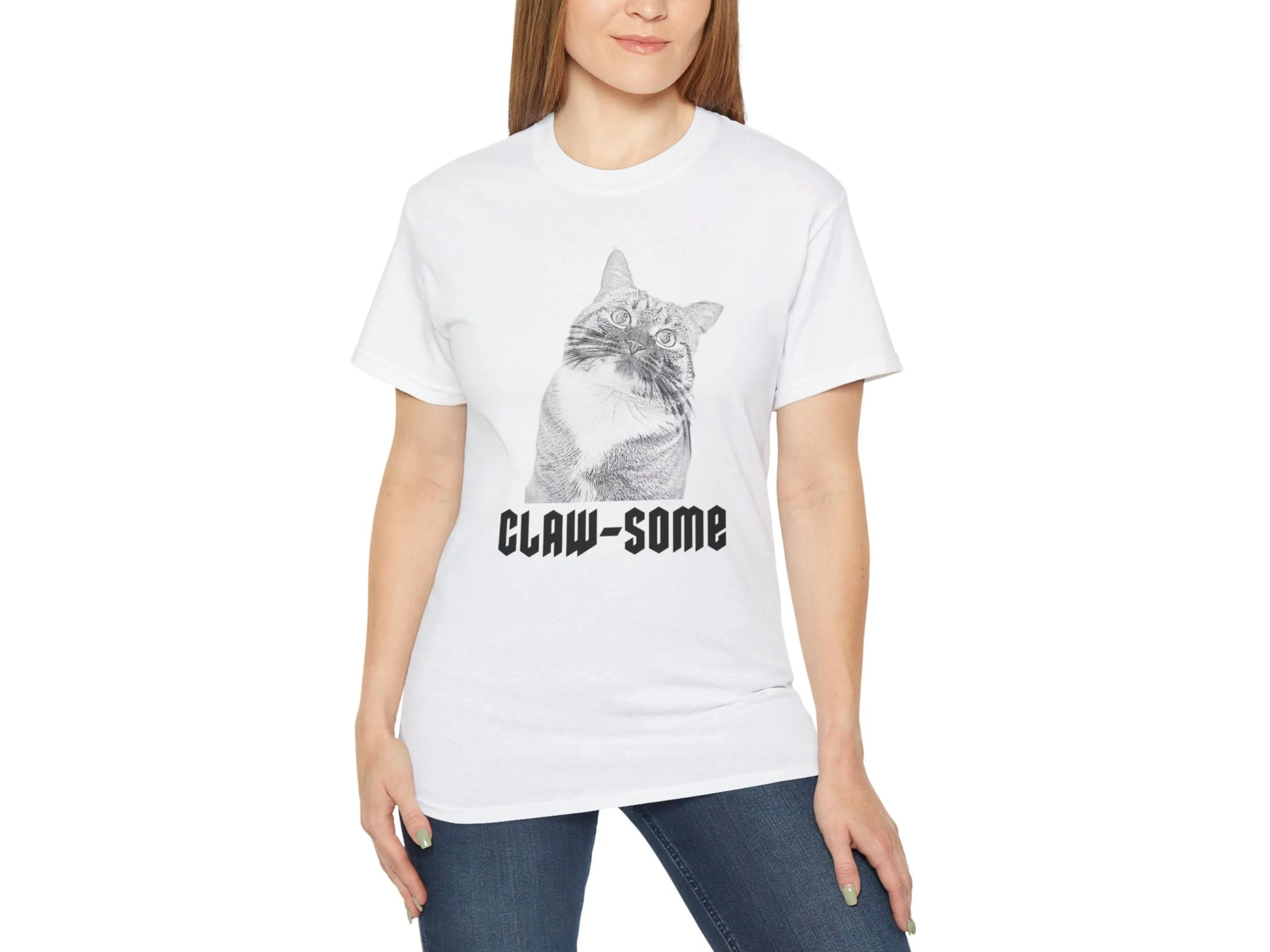 Custom Cat Shirt, Custom Pet Shirt with Custom Pet Portrait Cat Lover