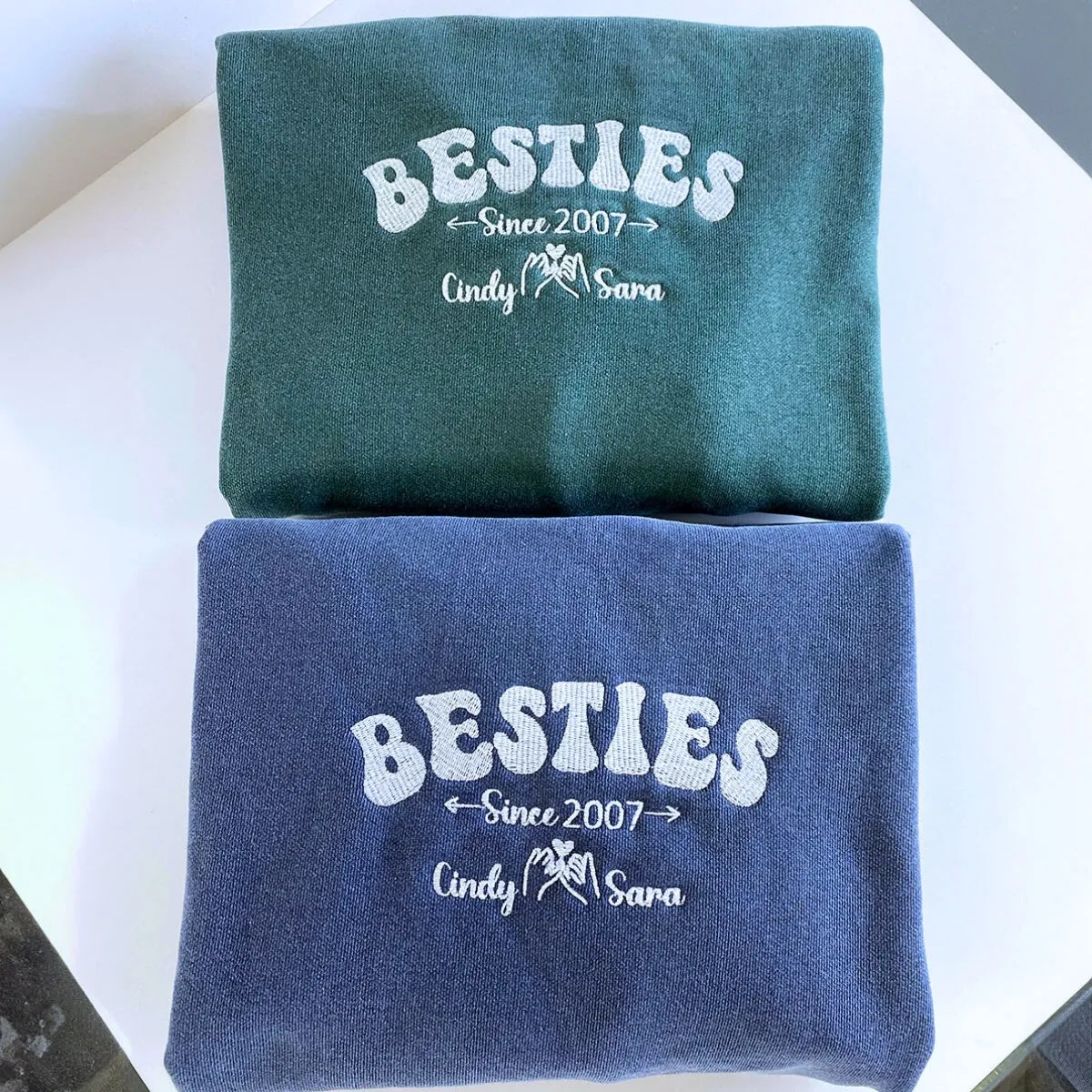 Custom Embroidered Sweatshirts, Hoodie - Personalized Crewnecks Wedding Gifts for Couple