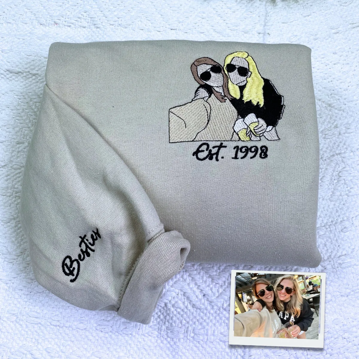 Custom Embroidered Sweatshirts, Hoodie - Personalized Crewnecks Wedding Gifts for Couple