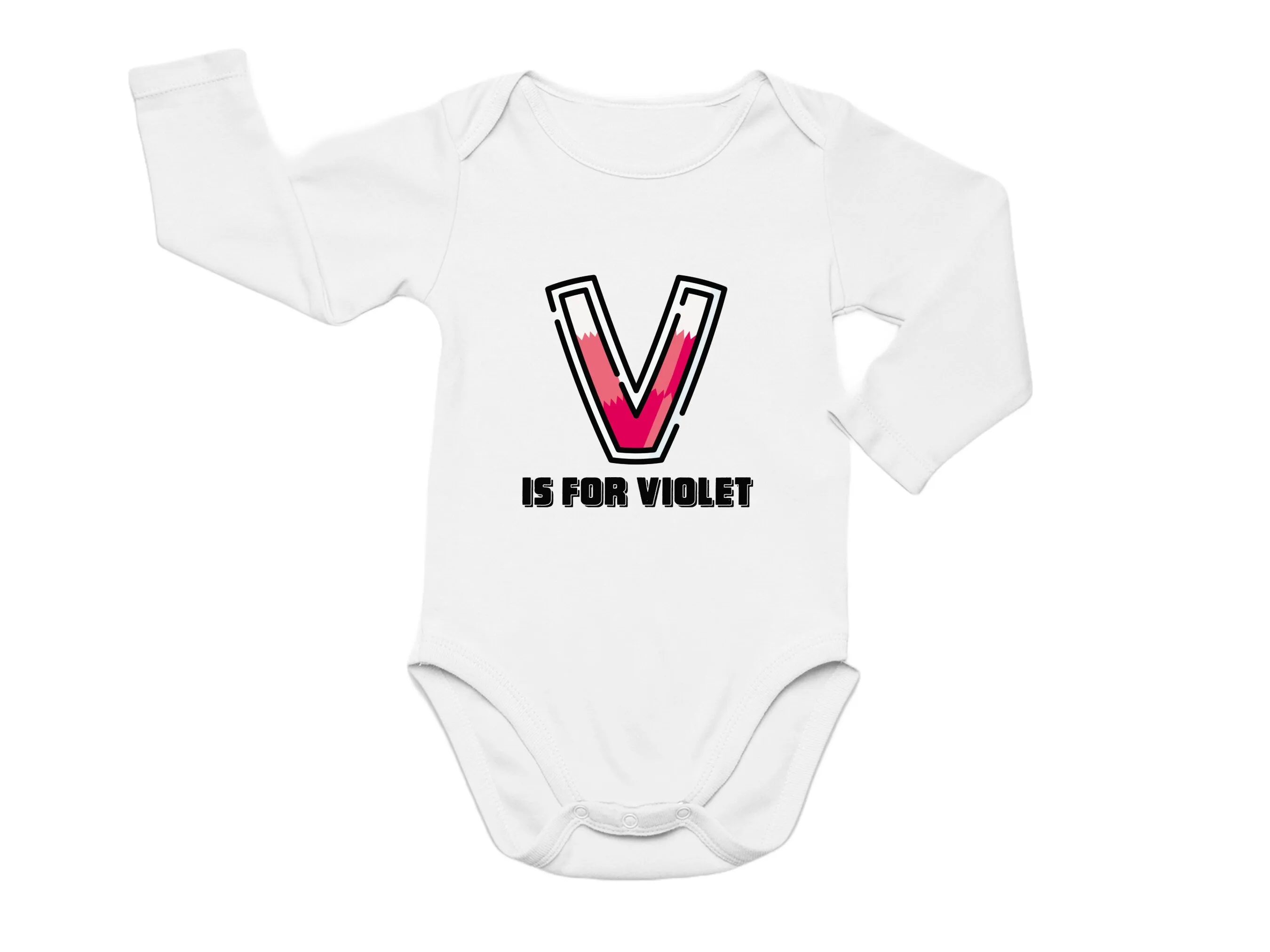 Custom Kids Tshirt Gift For Toddler Girls Custom your Initials V on T-shirt