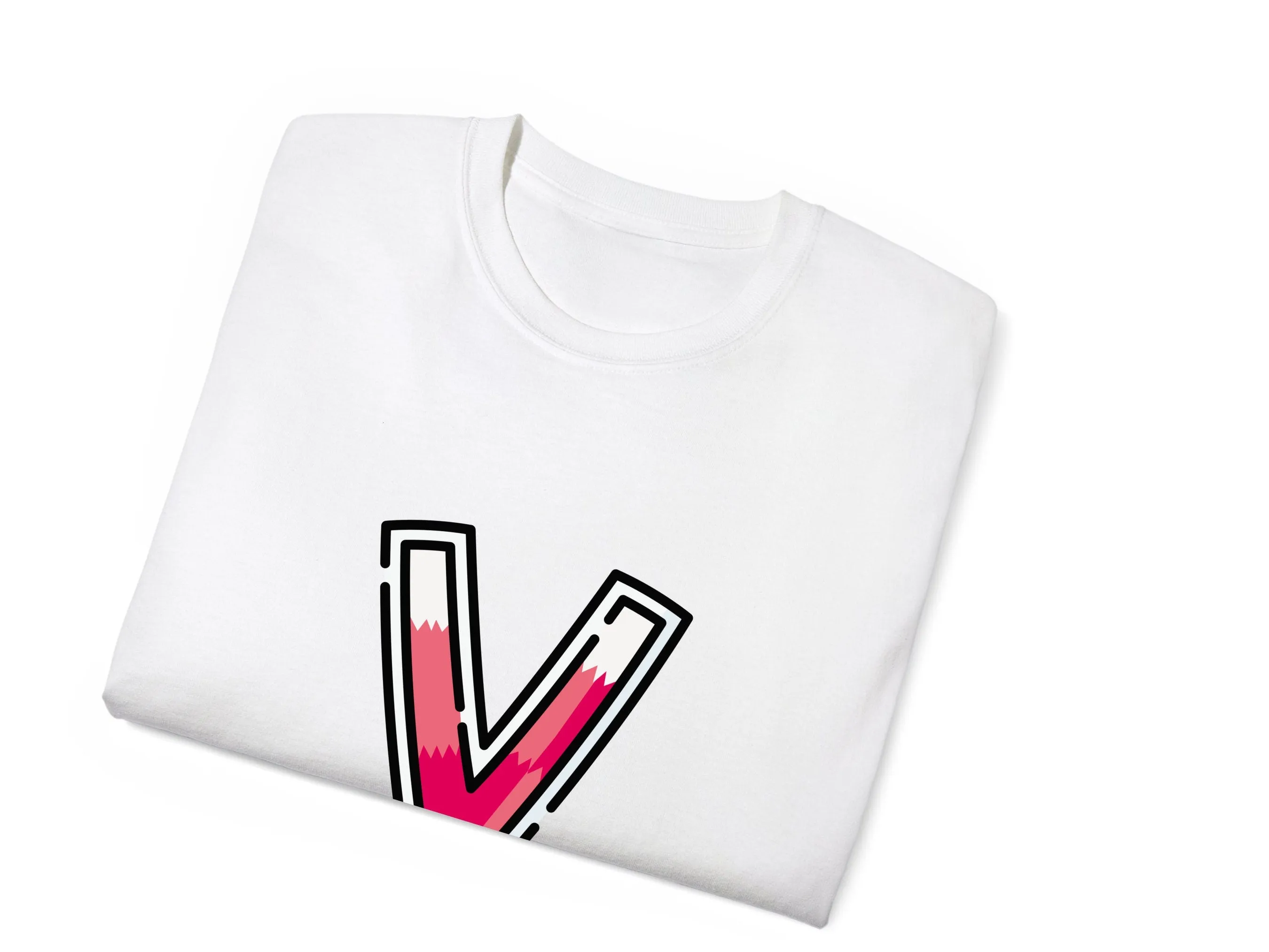 Custom Kids Tshirt Gift For Toddler Girls Custom your Initials V on T-shirt
