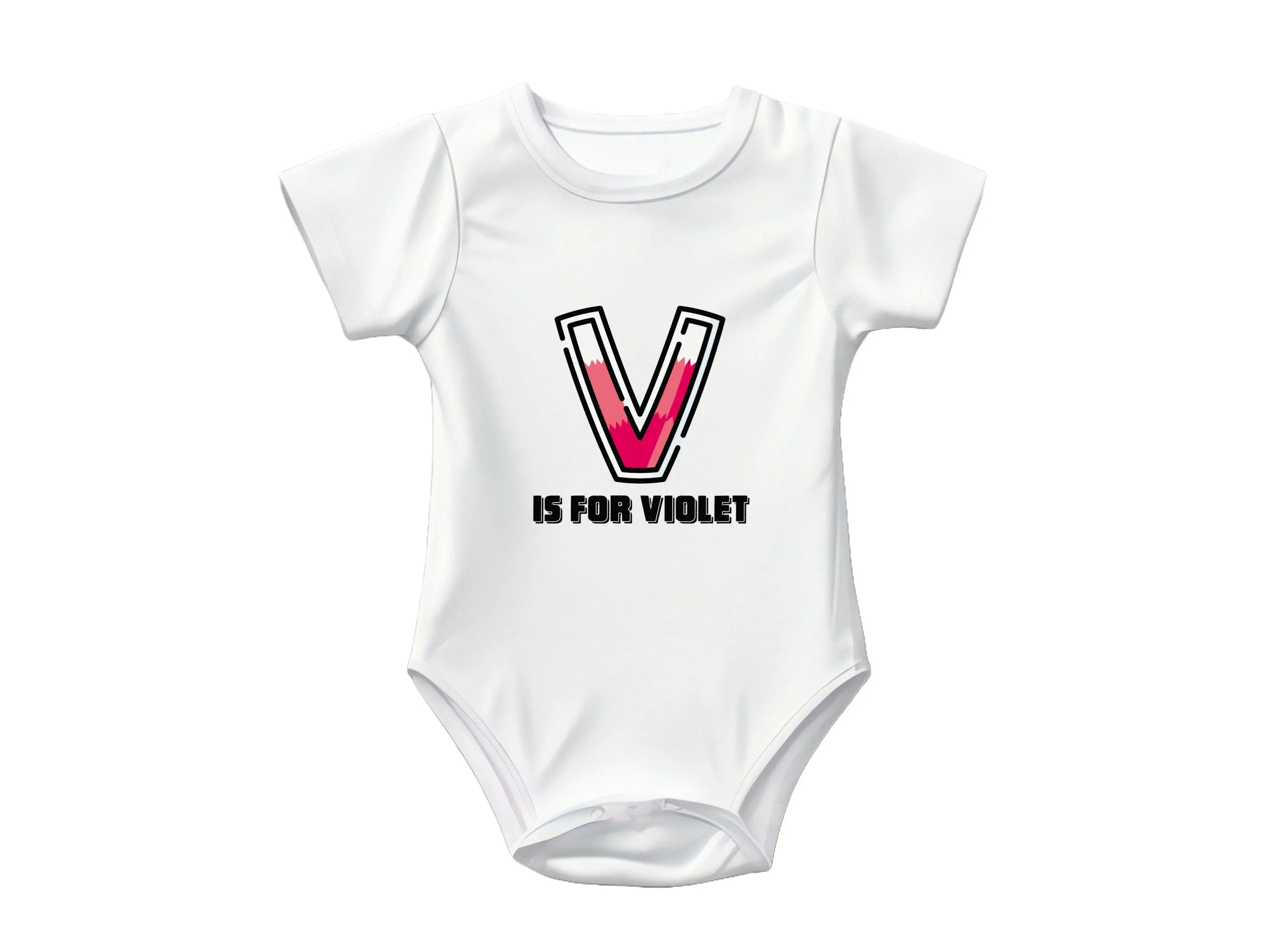Custom Kids Tshirt Gift For Toddler Girls Custom your Initials V on T-shirt