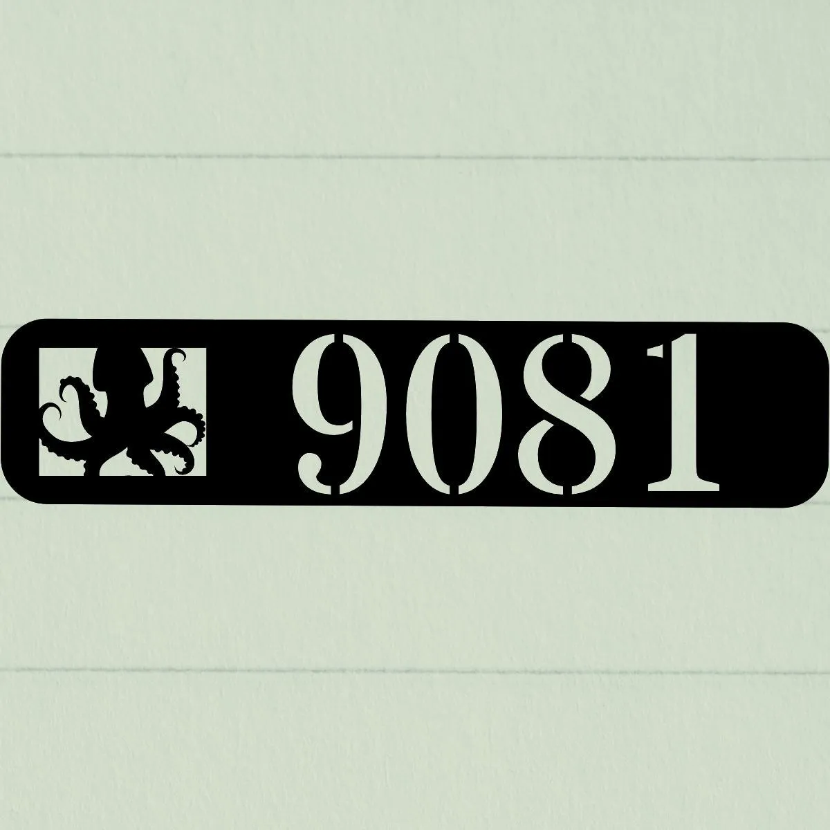 Custom Octopus House Address Sign