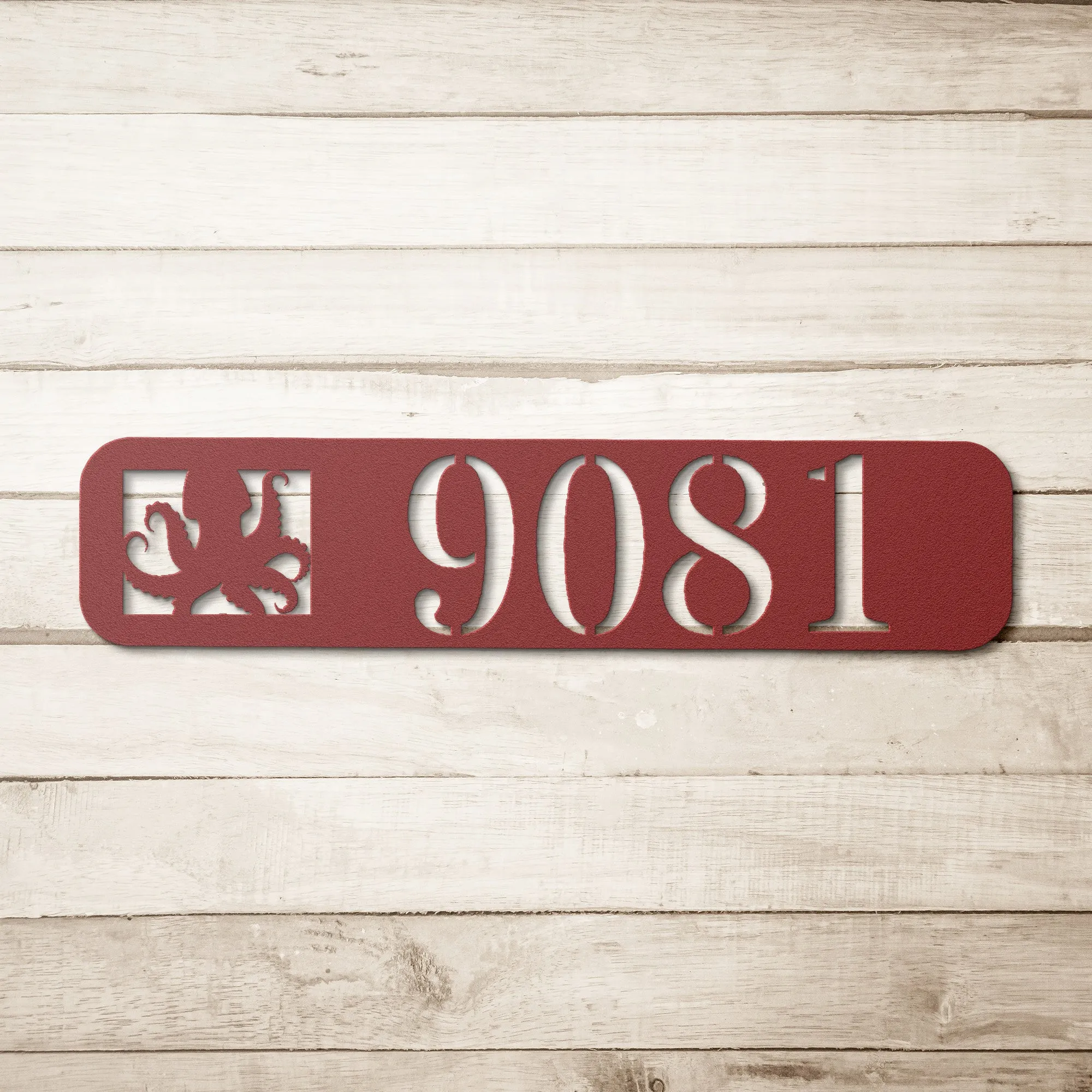 Custom Octopus House Address Sign