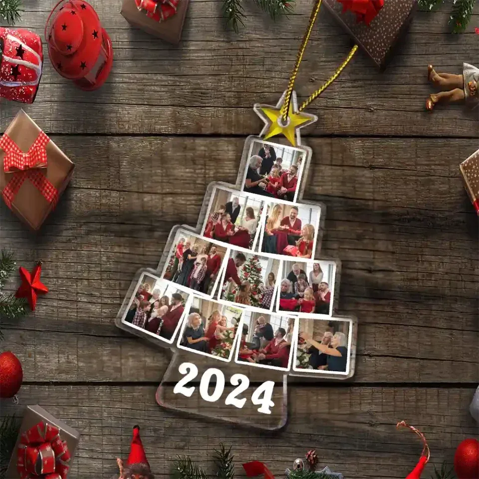 Custom Photo Christmas Tree - Personalized Custom Shaped Acrylic Ornament 707182-707240