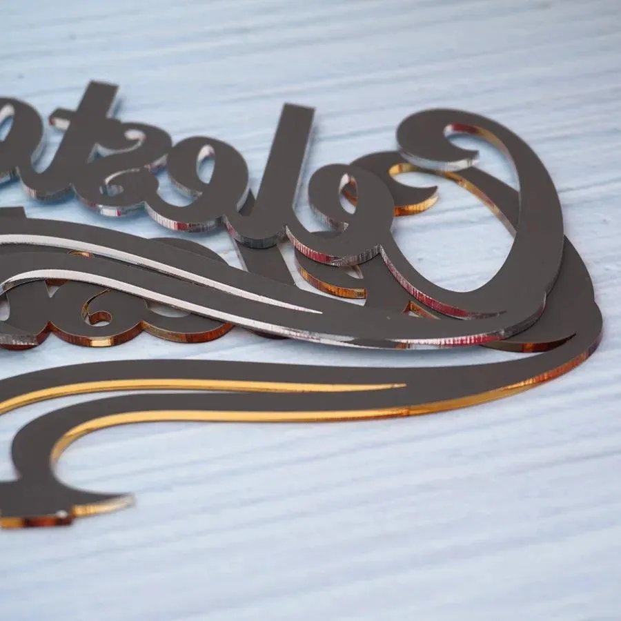 Customized Reflective Acrylic Name Display for Special Occasions