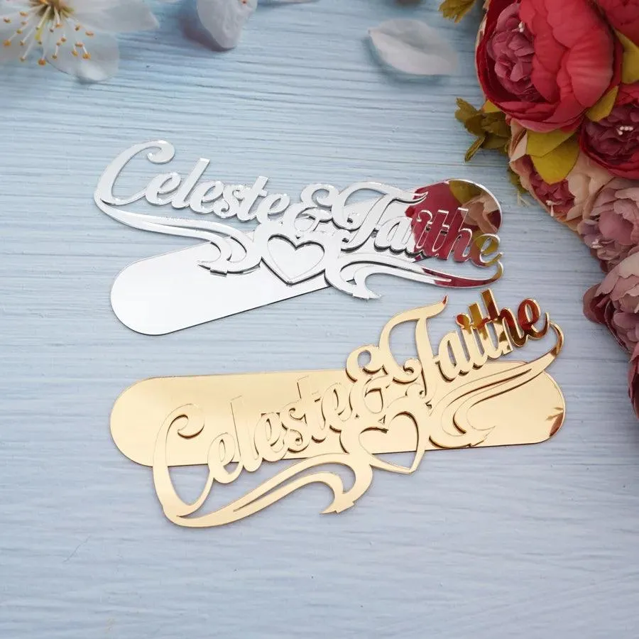 Customized Reflective Acrylic Name Display for Special Occasions