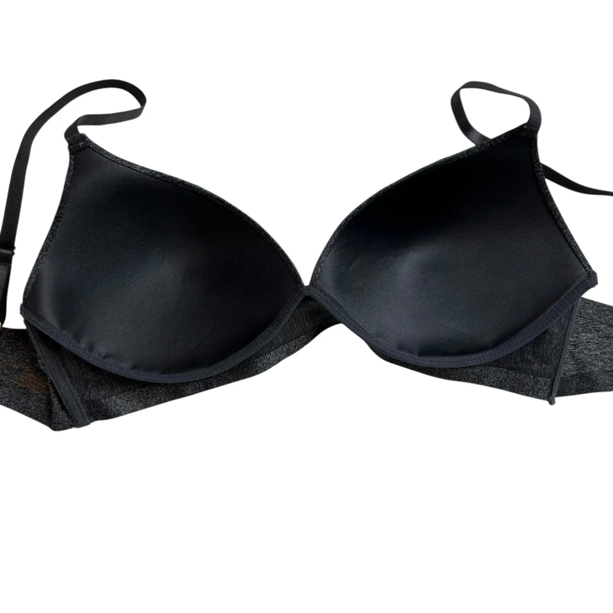 Danskin Padded Wire-Free Bra Women's Size 36C Seamless Gray