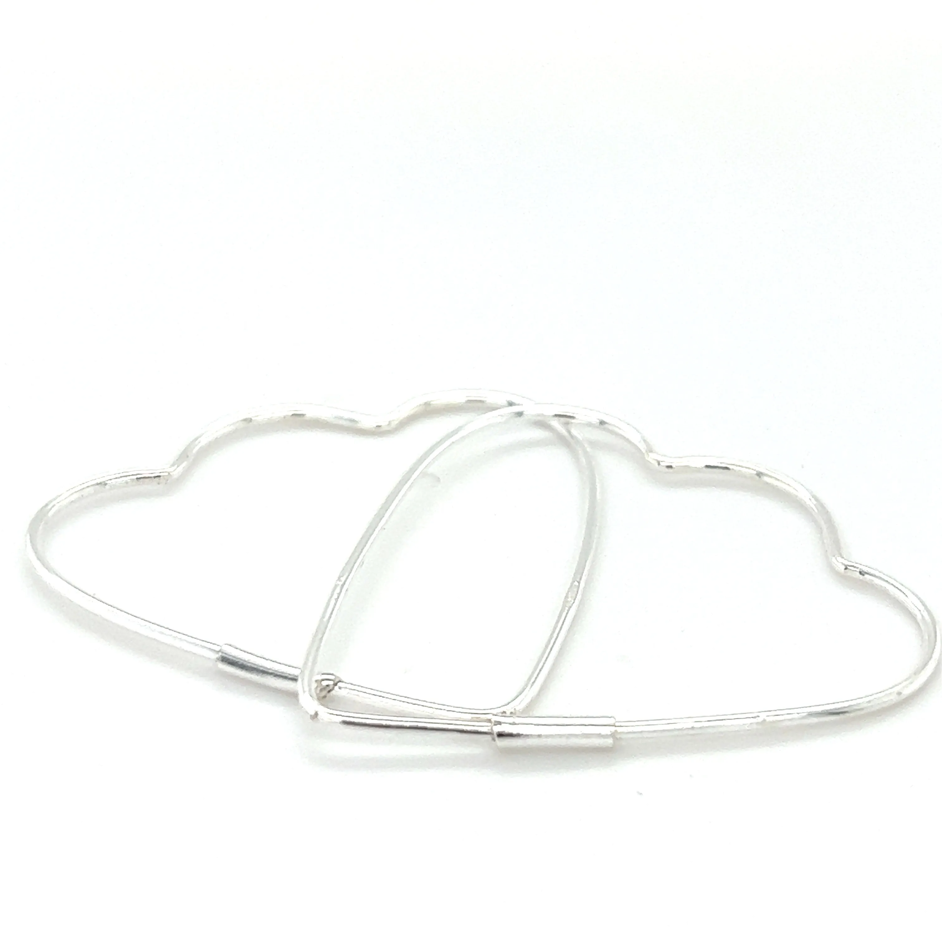 Delicate Heart Shaped Hoops