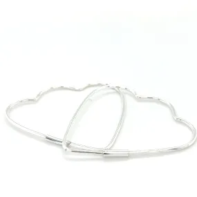 Delicate Heart Shaped Hoops