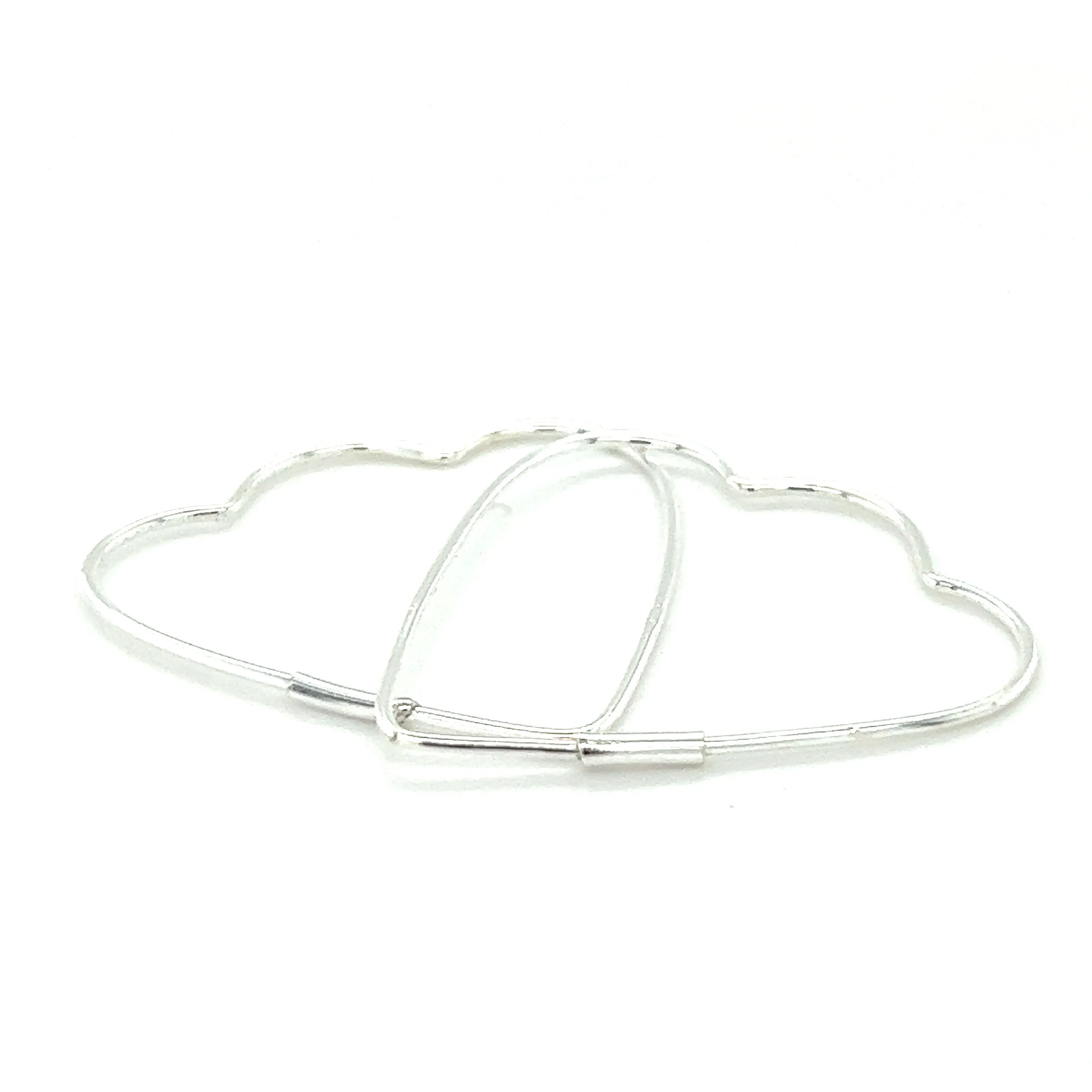 Delicate Heart Shaped Hoops