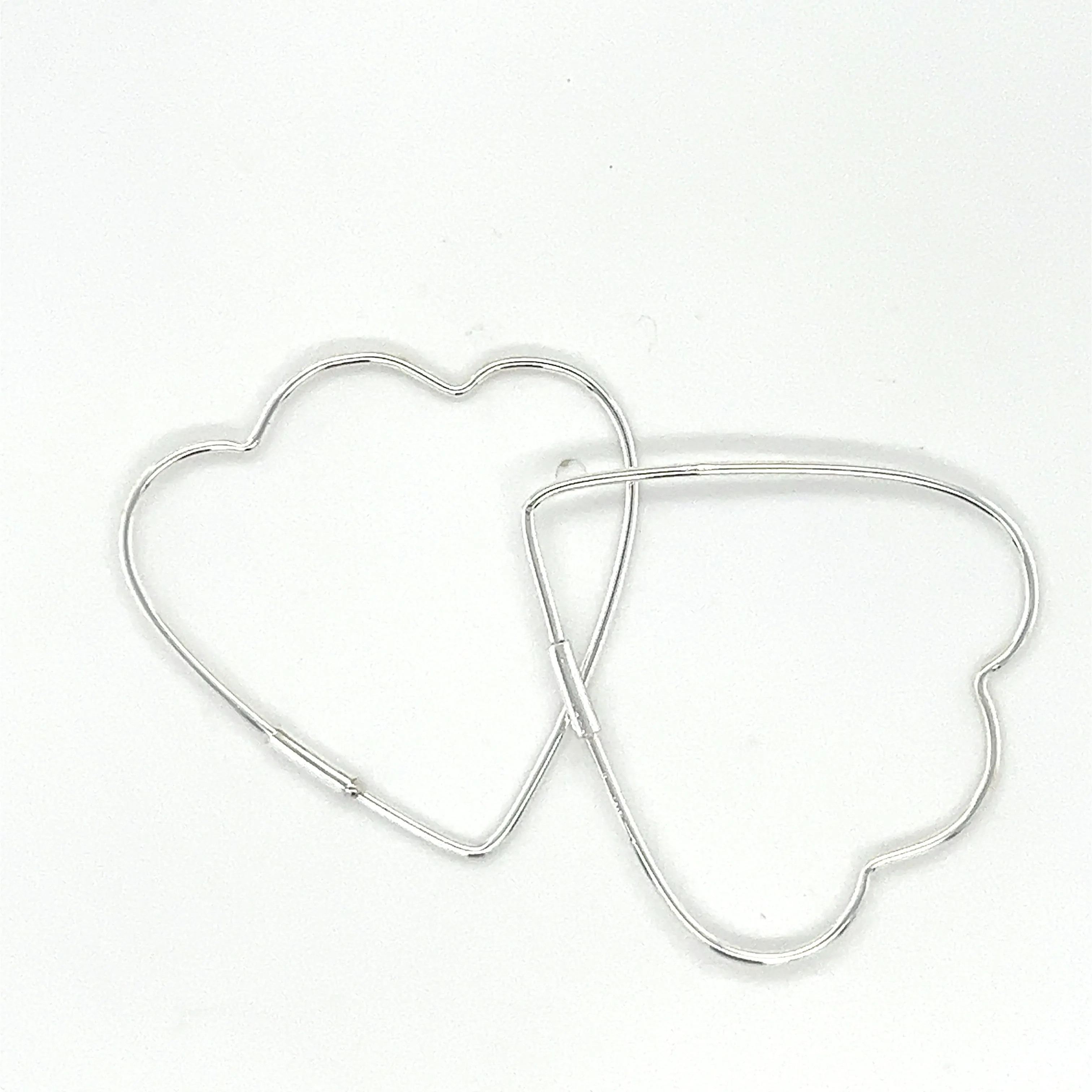 Delicate Heart Shaped Hoops