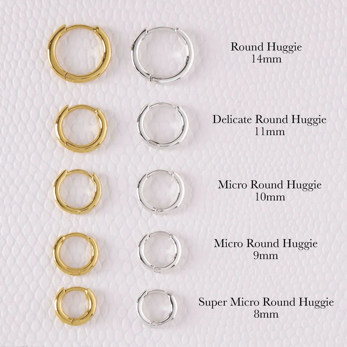 Delicate Silver Round Huggies