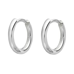 Delicate Silver Round Huggies