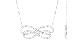Diamond Twin Infinity Interlock Necklace
