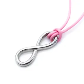 Eleonor Infinity Stainless Steel Pendant Leather Necklace