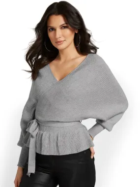 Endless Rose Long Sleeve Surplice Neck Sweater - Brands We Love