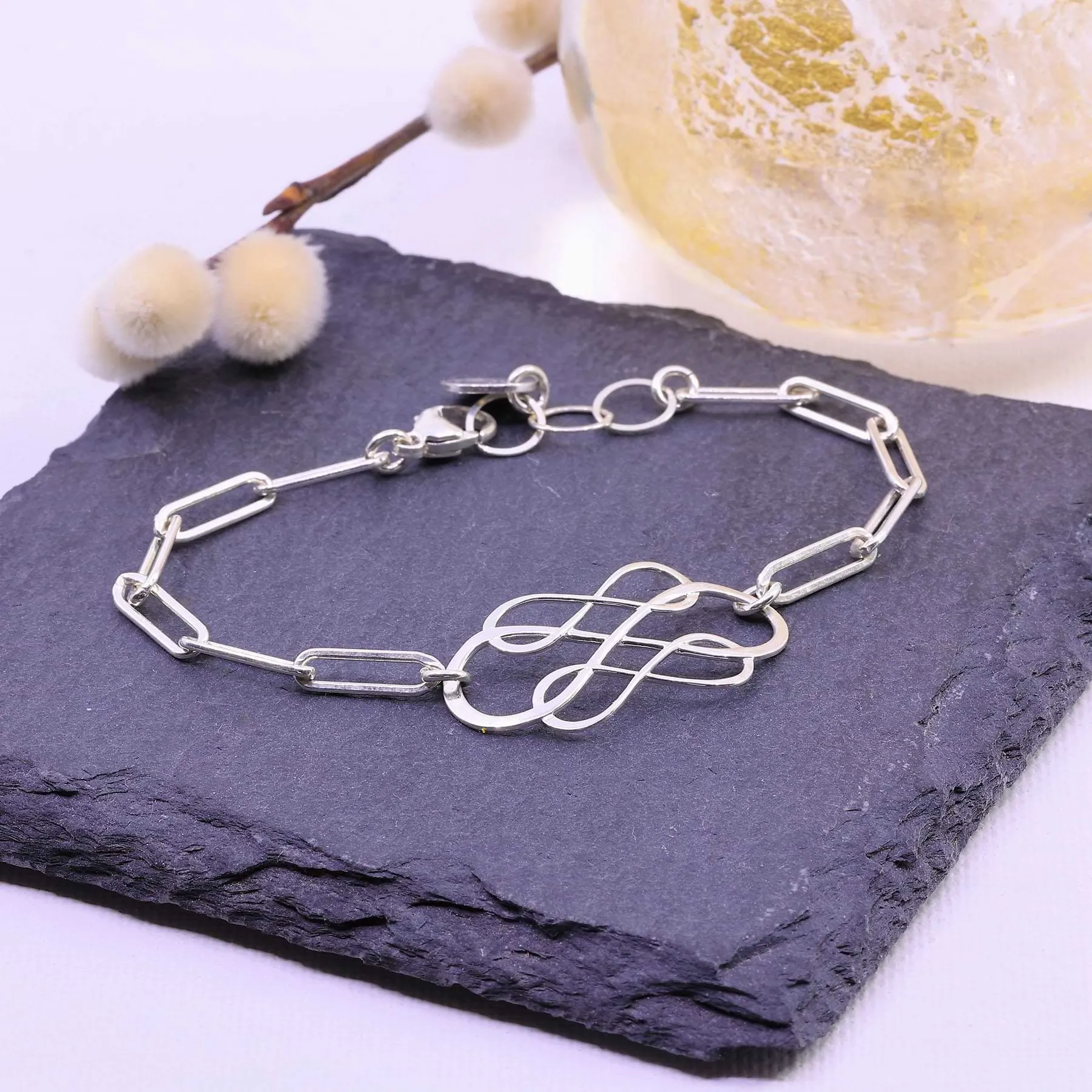 Endless - Silver Triple-Infinity Paperclip Bracelet