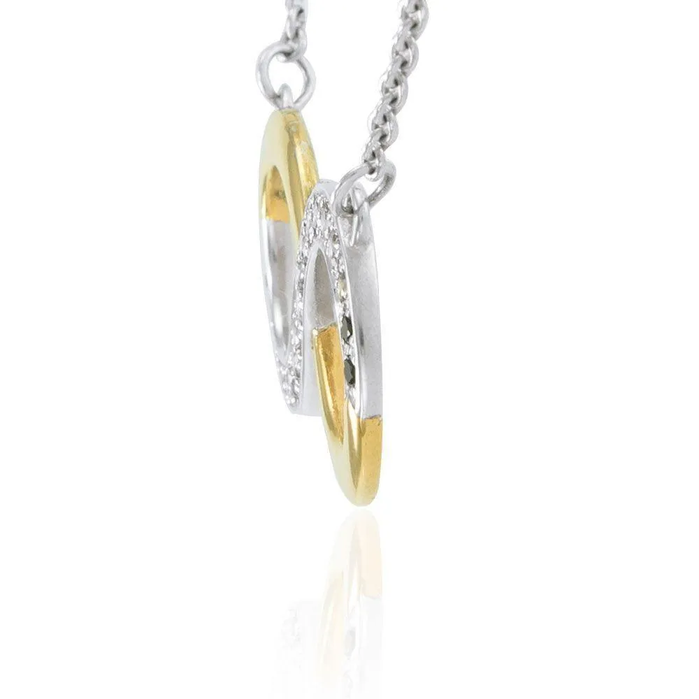 Endless worth ~ Sterling Silver Infinity Symbol Necklace Jewelry with Gold Accent and Diamond MNC171