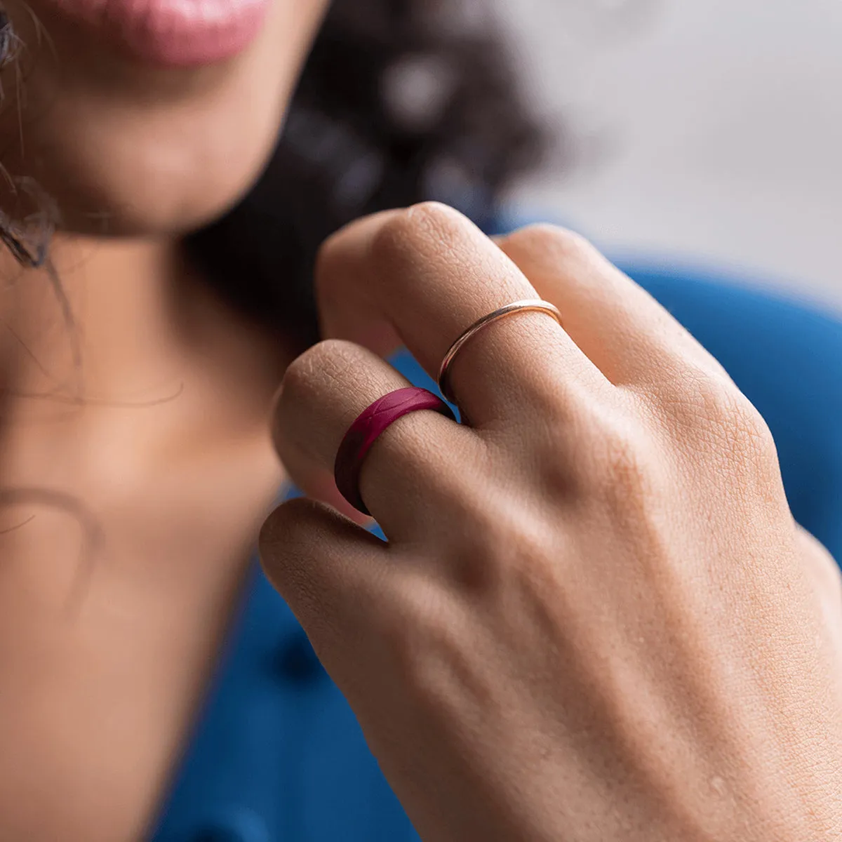 Enso Rings Women's Infinity Series Silicone Ring - Oxblood