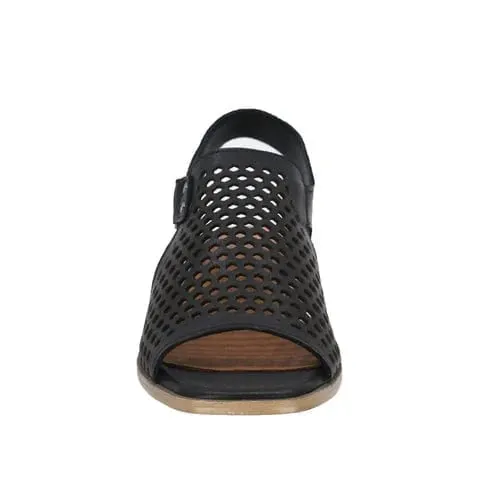 Everly Women's Tessa 01 Perf Heels- Black