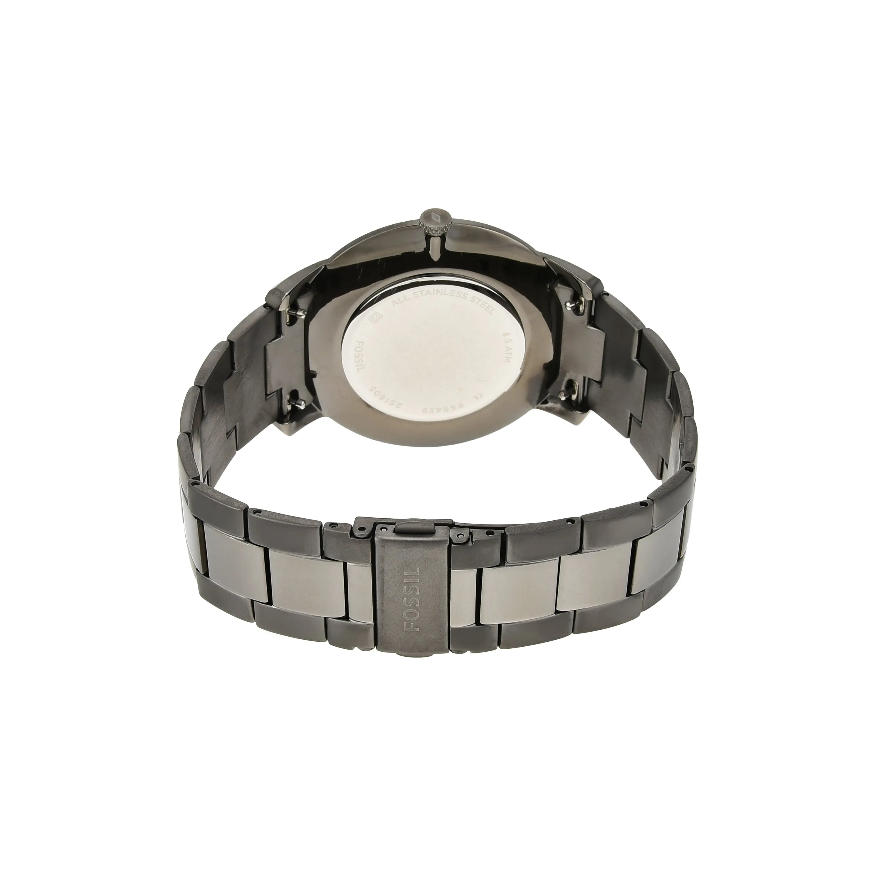 Fossil The Minimalist Grey Dial Stainless Steel Band Mens Watch FS5459